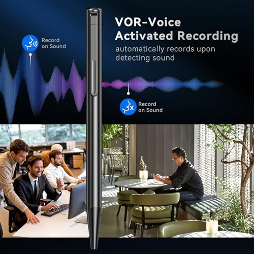 Image of Digital Voice Recorder,128GB Voice Activated Recorder with Playback,Noise Reduction & Long Battery Life,One-Touch Audio Recording Device with Type-C,Auto Save for Lectures,Meeting,Interviews & Classes