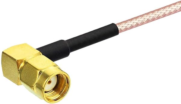 Bingfu Cavo SMA Prolunga Antenna WiFi 30 cm 2 Pacchi Adattatore da RP SMA Maschio ad Angolo Retto a RP SMA Femmina RG316 per Scheda di Rete Wireless Mini PCIE Router WiFi Telecamera IP Sicurezza