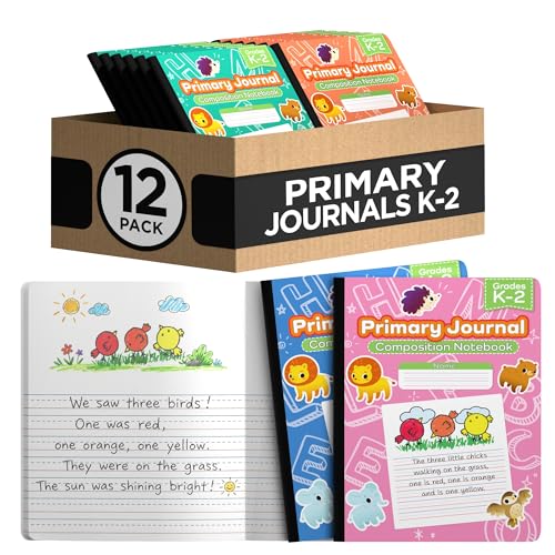 Cahier de composition primaire K-2 E-CLIPS USA : écriture soignée sans feuilles déchirées