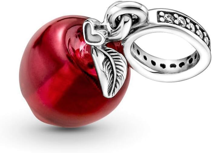 Nbsameng S925 Sterling Silver Charms Bead Compatible for Pandora Bracelets and Necklaces, DIY Jewelry for Women, Red Apple - Image 3