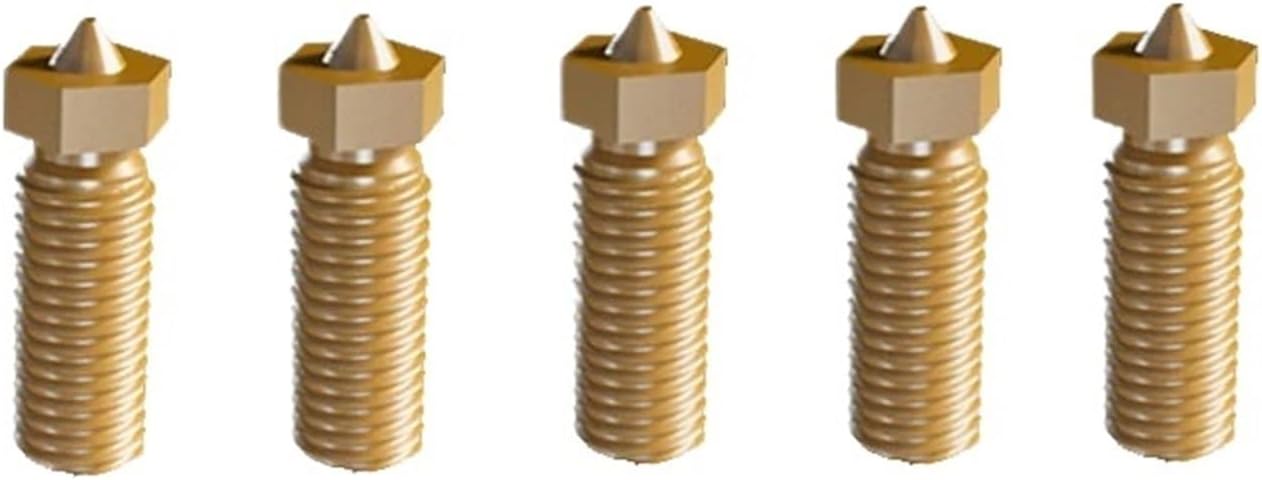 5PCS Original for FLSUN V400 3D Printer Hotend Nozzle Brass Print Head Block Double Holes 0.4mm Extruder Part for 1.75mm Filament