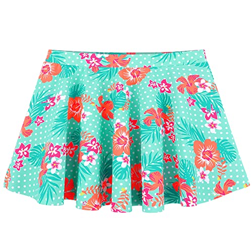 Image of TFJH E 3 in 1 Sets Girls Swimsuits Short Sleeve Rashguard Suit UV 50+ Princess Swimwear Dress Skirt Zip 3-12Y