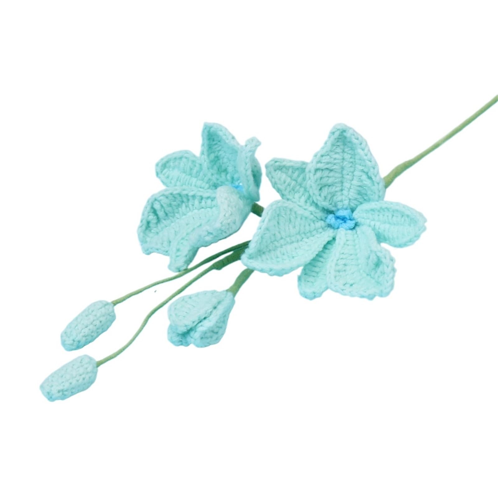 EXKURPOO crochet plant Crochet Orchid Flower Handwoven Dendrobium Bouquet Cute Knitted Home Table Decor for home