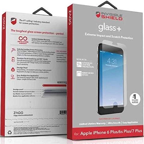 Zagg Invisibleshield Glass+ Screen Protector – Fits Iphone 8 Plus, Iphone 7 Plus, Iphone 6S Plus, Iphone 6 Plus – Extreme Impact & Scratch Protection – Easy To Apply – Seamless Touch Sensitivity #TOP1