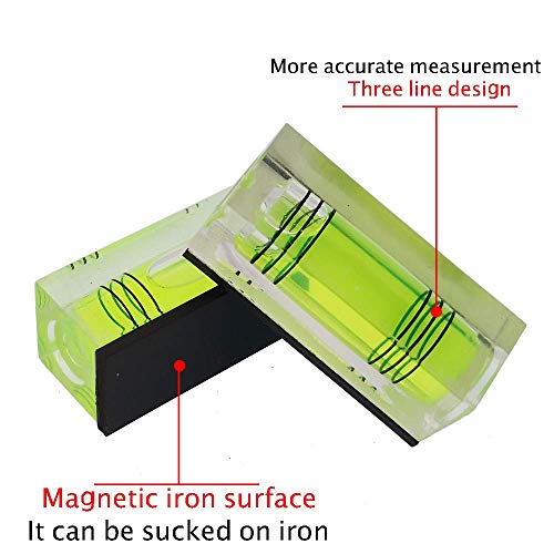 Mini nivel burbuja imantado UMEI verde de 40x15mm para nivelación doméstica 3