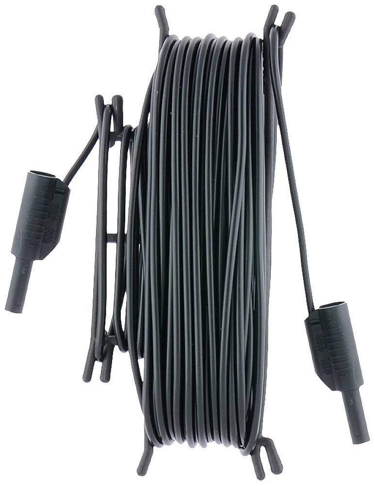 Cable de medición de seguridad A 1153 [conector banana de 4 mm, conector banana de 4 mm], 20,00 m, negro, 1 unidad