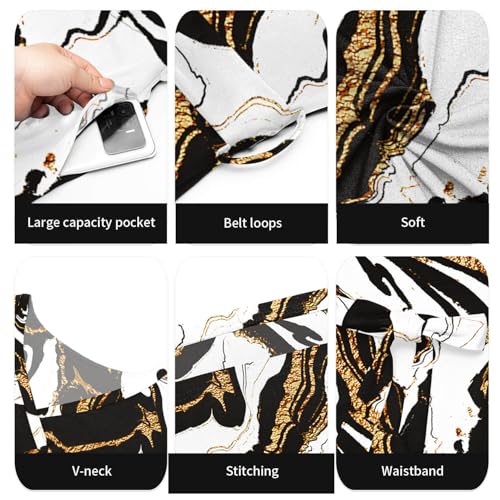 Image of Runwind Plus Size Dress for Women - 3 /4 Sleeve V Neck Maxi Dresses for Women (XL-6XL)