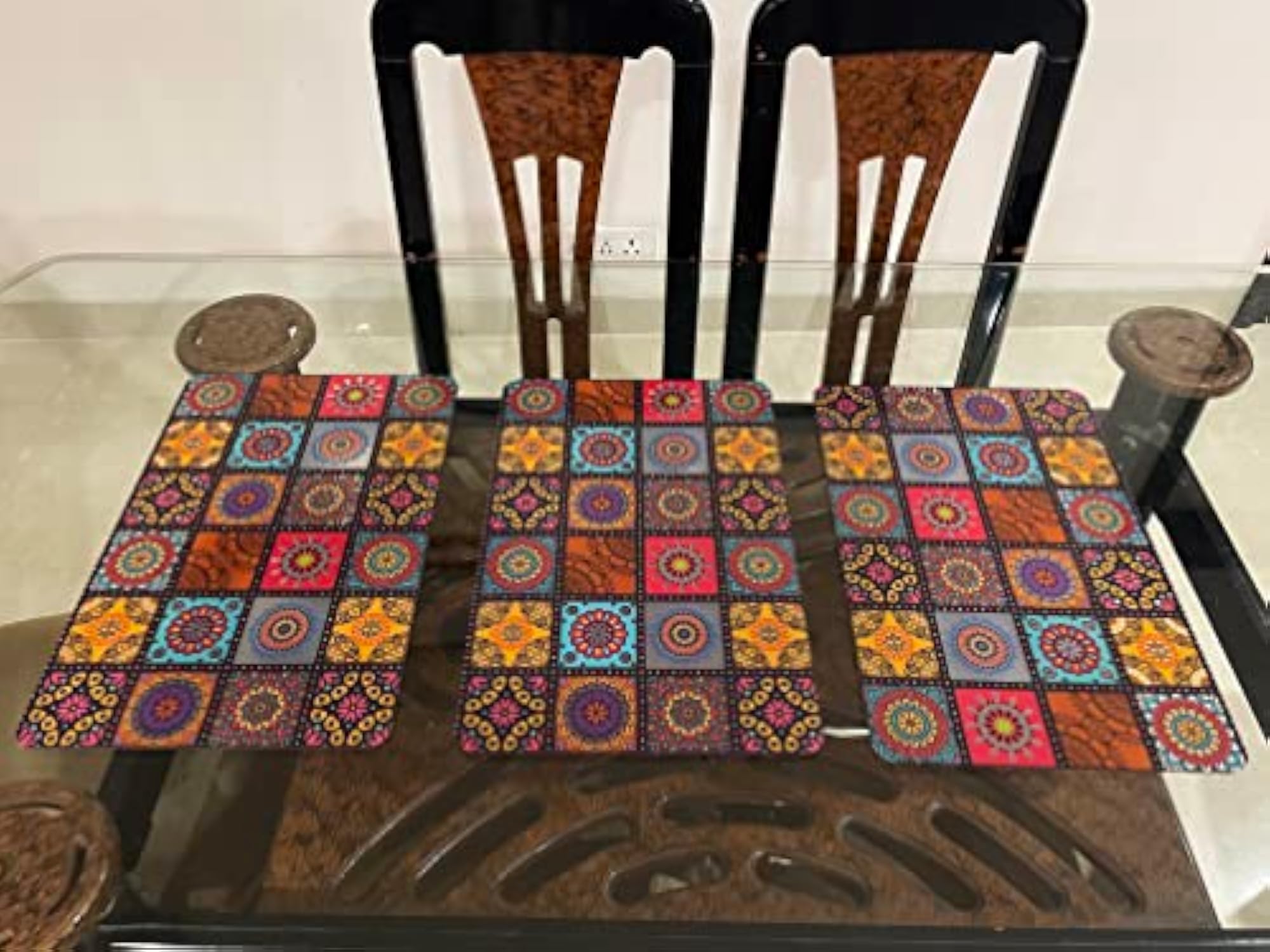 Beautiful Rangoli Design Table Placemat(3 PC)