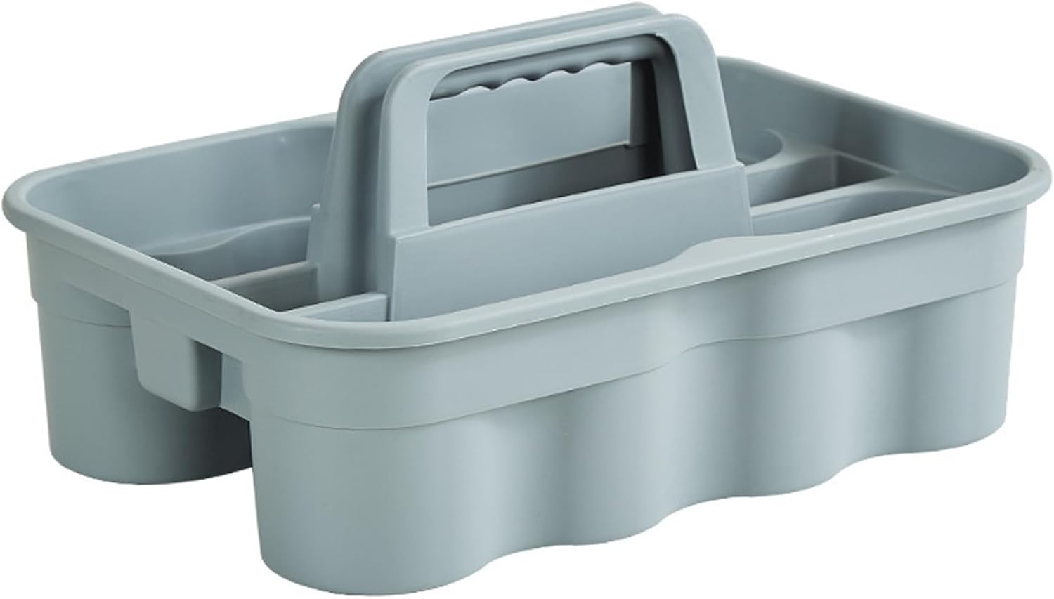Thickened Plastic Cleaning Supply Caddy with Multi-Compartment, Portable Cleaning Basket for Sponge, Spray Bottle, Towels, Housekeeping Supplies Organizer