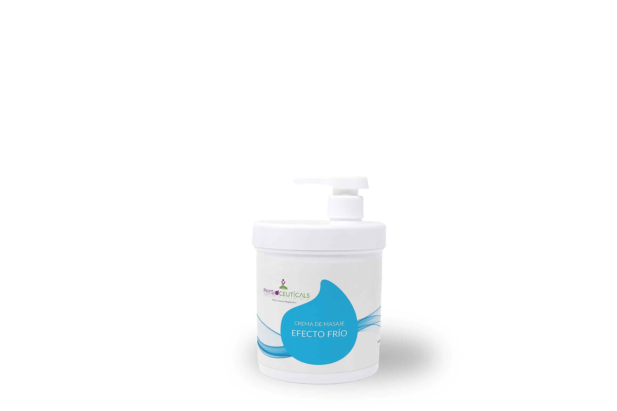 PHYSIOCEUTICALS - Crema Masaje Efecto Frío Profesional 1000ml + Dosificador - Con Mentol y Aceite Esencial de Menta - Piernas Cansadas, Sensación Refrescante