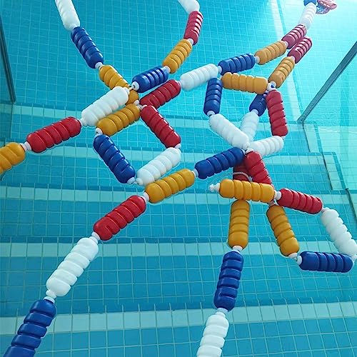Corde de séparation de piscine à bouées en spirale bicolore
