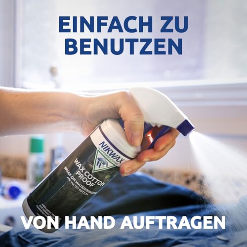 Nikwax Wax Cotton Proof 300ml - Imprägniermittel für Jacken & Outdoor-Ausrüstung aus der gewachster Baumwolle – Erneuert die Imprägnierung, reduziert Wasseraufnahme & verbessert Isoliereigenschaften