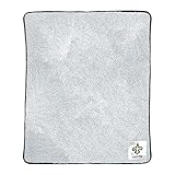 NORTHWEST NFL Silk Touch Sherpa Throw Blanket - Soft & Fluffy - Great for Gamedays - 60' x 50' - Experience Ultimate Comfort (New Orleans Saints - Black)