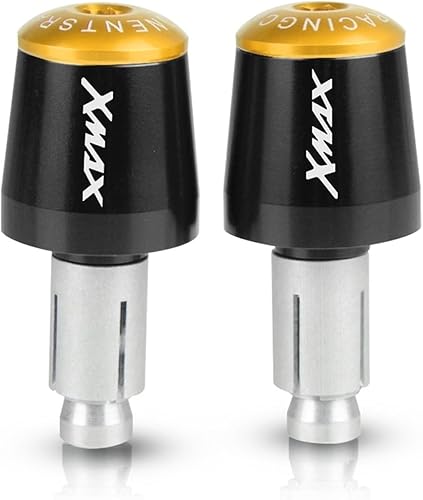 Miniatura 6 de Para Yamaha Xmax 125 250 300 400 X MAX 2017 Xmax 78" 22MM manillar mano Grips mango barra extremo tapa (color rojo dorado, tamaño normalidad)