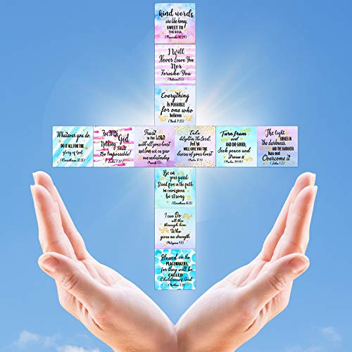 Weewooday 12 Pcs Inspirational Christian Magnets with Bible Verses Refrigerator Motivational Christian Magnets Locker Religious Faithful for Fridge Class Scripture Quotes Gifts Office Decor