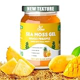 OALSE New Wildcrafted Sea Moss Gel - Natural Seamoss Gel with Ashwagandha Root, Burdock Root, Turmeric - Non-GMO, Gluten-Free, Vegan, Mango Pineapple Flavor