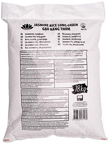RICEFIELD Jasminreis 100%, Langkorn, 18 kg