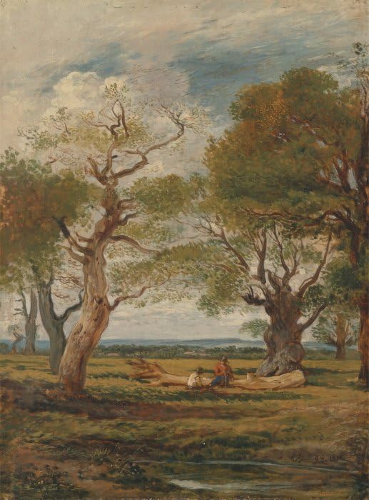 Impression d'art tableau paysage Linnell affiche décoration murale toile 60x90cm