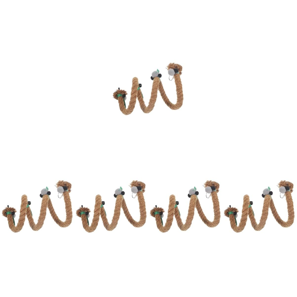 YARNOW 5 Uds Jaula para Pájaros Juguetes De Cuerda Percha para Pájaros Soporte para Jaula De Pájaros Cuerda para Columpio para Loros Juguete De Cuerda para Loros Juguete para Loros