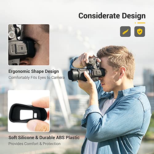 image for KIWIFOTOS EOS R7 Eye Cup Eyecup Eyepiece, Extended Long Soft Eyecup Ey