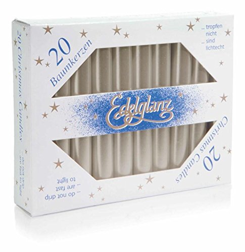 Wiedemann Baumkerzen, Wachs, Silber, 9.8 x 1.3 cm