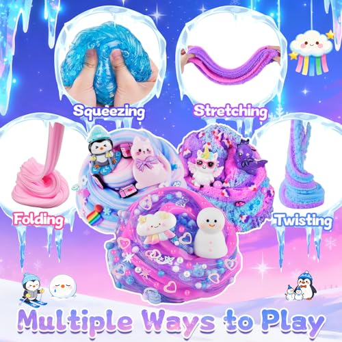 Image of 6 Pack Slimes, Slime for Kids Animal Wonderland, Butter Cloud Slime kit for Girls Ages 8-12, Toys for Girls and Boys, Birthday Halloween Christmas Party Favors for Kids Goodie Bag Stuffers