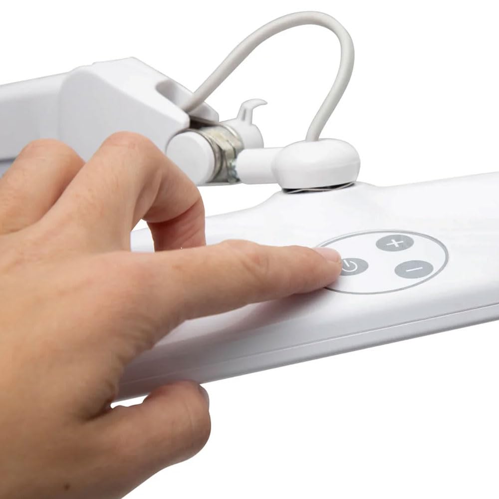MAUL Lampada da tavolo MAULexplore LED dimmerabile bianca con morsetto
