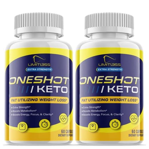 (2 Pack) Official One Shot Keto Pills One Shot Keto 1 Shot Fat Advanced Formula Supplement As Seen on TV (120 Capsules)