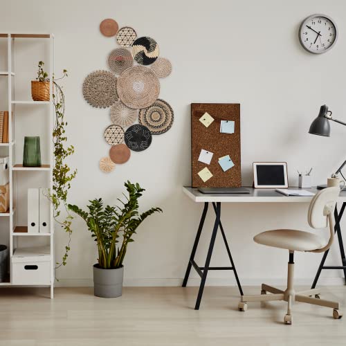 Decocoon Set Of 13 Wicker Basket Wall Hanging, Boho Wall Baskets Set, Decorative Basket Set, Woven Bowl Basket, Wicker Wall Hanging Baskets, Wall Wicker Baskets, Decorative Basket Wall Hanging #TOP4