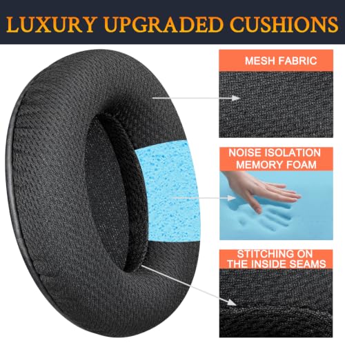 Image of SOULWIT Full Mesh Earpads for HyperX Cloud Stinger Core Wireless - Black