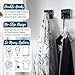 Autumn Alley 5 PC Matte Black Modern Bathroom Accessories Set, Wall Mounted - Towel Rack, Hand Towel Ring, Industrial Toilet Paper Holder, and 2 Towel Robe Hook for Bathroom Hardware Set