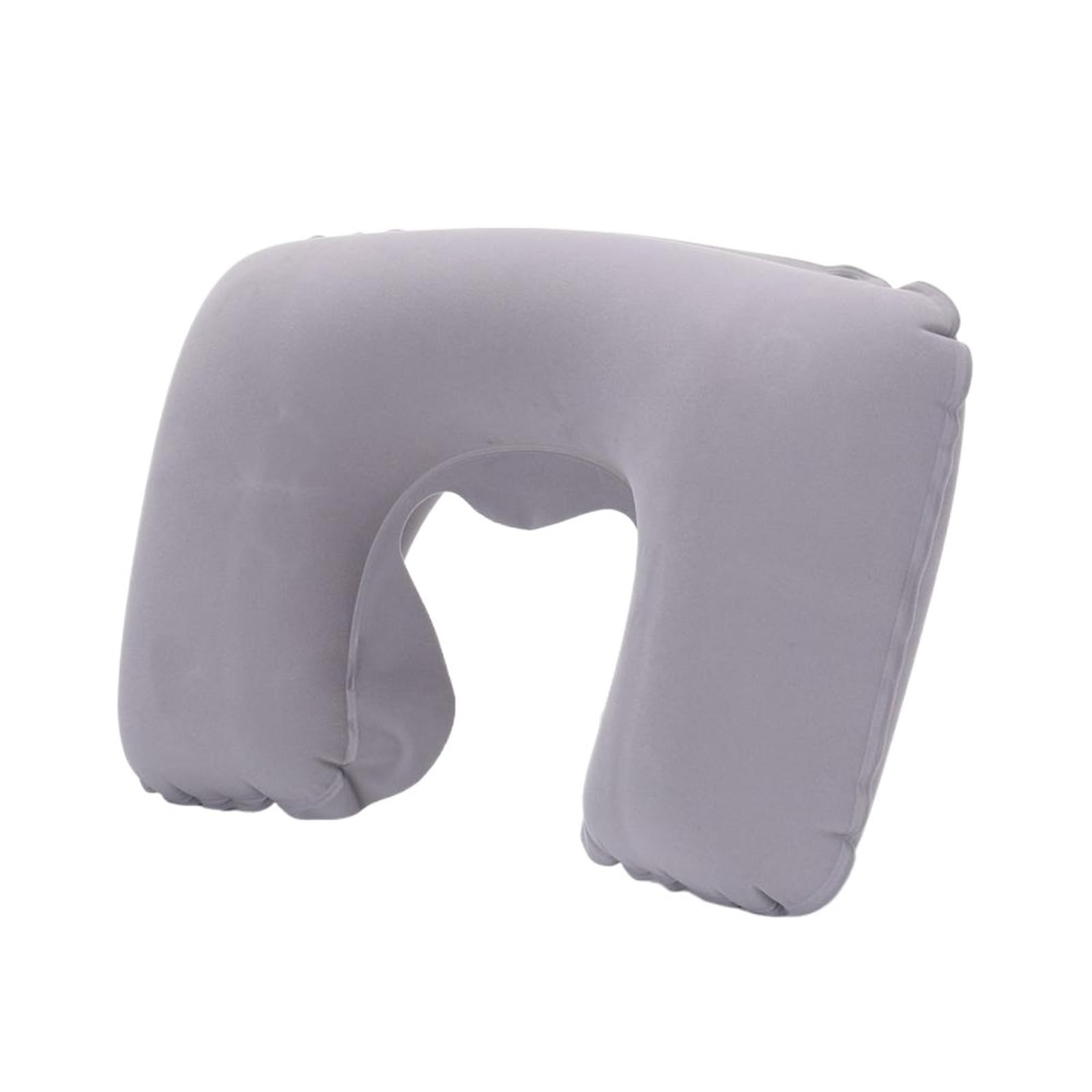 YShiuoL Neck Pillow Neck Pillow Flocking Plush Fabric Cover Inflatable Outdoor Travel Cushion U-Shaped Accessories Nap(Square-grey)