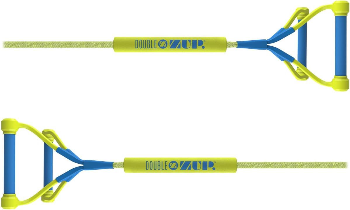 ZUP DoubleZUP 牽引ハンドル 牽引ロープ ウォータースポーツボード ニーボード ウェイクボード ウォータースキー イエロー&ブルー