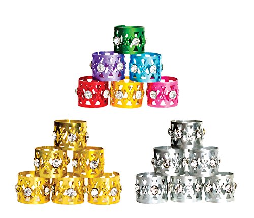 18pcs / Dread Lock Dreadlocks Braiding Beads Metal Cuffs Hair Accessories Decoration Filigree Tube (Mixed Colors)