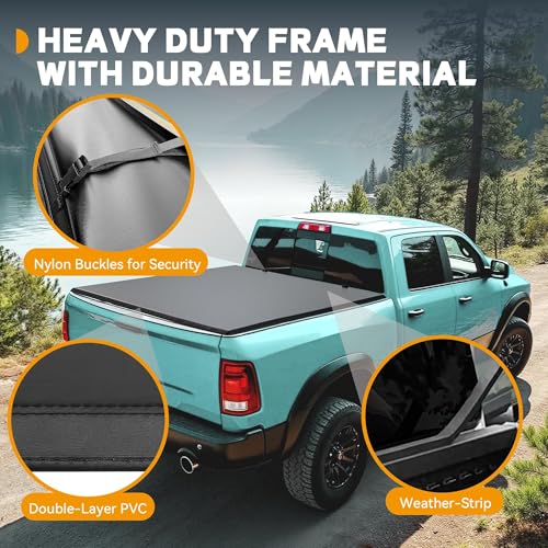 Soft Tri-Fold Tonneau Cover for 5.8ft