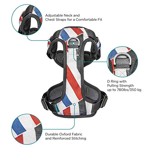 Embark Urban Dog Harness, Easy On and Off with Front and Back Leash Attachments & Control Handle - No Pull Training, Size Adjustable and Non Choke (XL, Pipeline) - Thumbnail 4