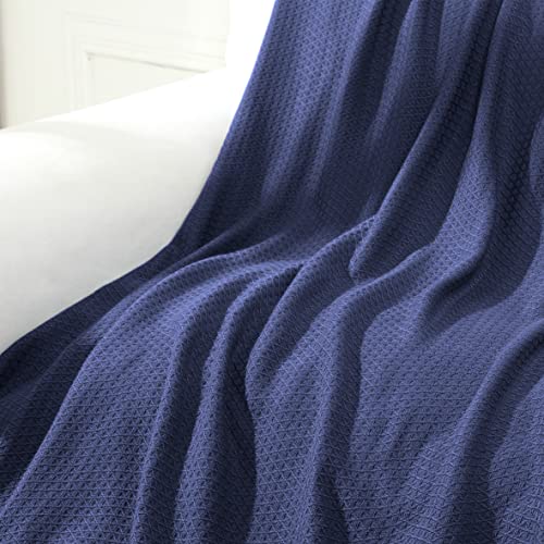 VHOME Sommerdecke - Bambus Decke für Erwachsene Kinder, Leichte Atmungsaktive Kühldecken kann Körper kühl halten für Bett Sofa und überall Marine 150x200cm
