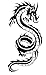 Newclew Japanese Chinese Tribal DRAGON flying Black or White Sticker Decal Notebook Car Laptop Art Bumper Sticker Decal