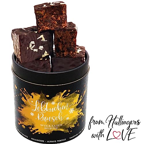 Hallingers Lebkuchenrausch Williams-Birne - 6 saftige Lebkuchen-Würfel in der edlen Papierdose (Dose) - Geschenkideen Weihnachten & Geschenke Adventskalender | Danke Silvester Neues Zuhause Genesung