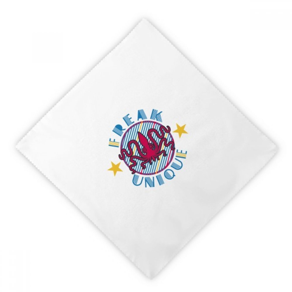 Servilletas de tela reutilizables lavables blancas con estampado de la vida marina, 2uds