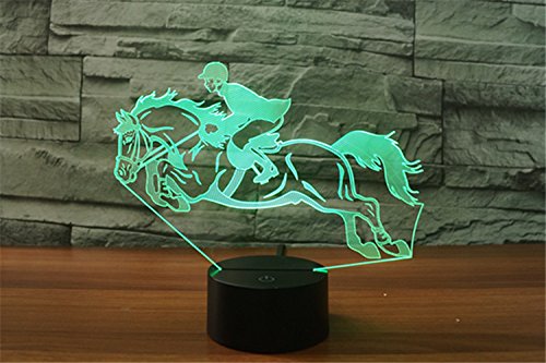 Lámpara de Mesa de Noche 3D Ilusión con Control Remoto USB LED miniatura 6