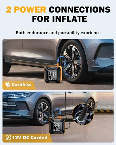 image for Auxbeam Tire Inflator Portable Air Compressor, 150PSI Electric Car Air