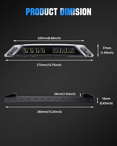 Miniatura 8 de A & UTV PRO Kit de luces auxiliares LED delanteras para todos los modelos Can-Am Ryker, luz blanca de circulación diurna, accesorios DRL, 1 unidad