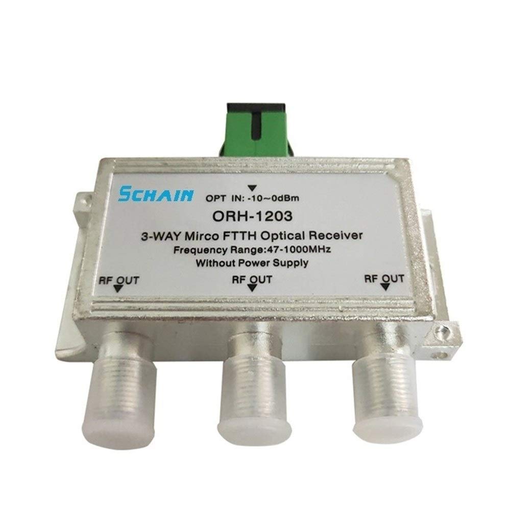 MMDMini CATV FTTH Optical Receiver 47-1000MHz 3 Way Passive FTTH Negative Optical Receiver