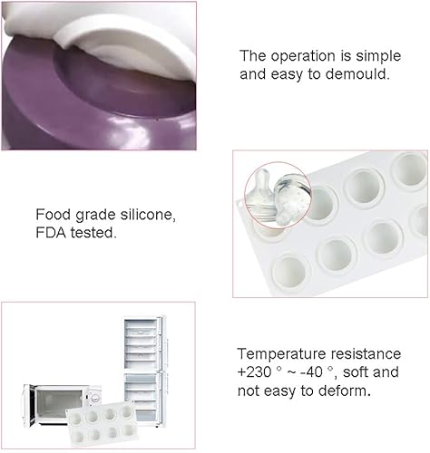 Vista 163 de OCPO KITCHEN Molde de silicona para hornear pasteles de mousse, dulces, pasteles, chocolate, magdalenas, gelatina, galletas, pudín, molde