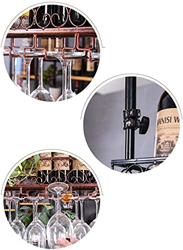 Casier à bouteilles de vin vintage suspendu au plafond pour décoration intérieure - 4