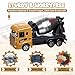 Construction Trucks Vehicles, 6Pcs Die-cast Construction Toys Set, Toys for Boys, Mini Excavator Mixer Truck Bulldozers Forklift Dump Truck,Roller, Car Playset Gift for Boys Age 3-9