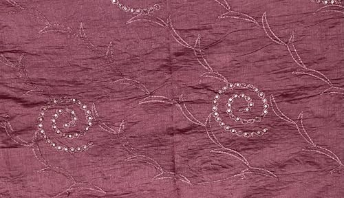 Image of LKC WOMEN'S SEQUENCE EMBROIDERED SELFDESIGN SOFT COTTON CHANDERI DUPATTA