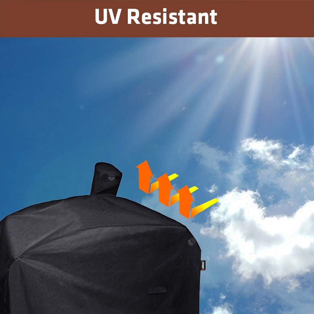 Grill Cover for Camp Chef Smoker, for Camp Chef Pellet Grill Full Cover for 24 Woodwind Pro 24 DLX 24", SmokePro DLX PG24 PG24LS PG24S PG24SE PG24LTD PG24XT 600D Waterproof Anti-UV BBQ Cover