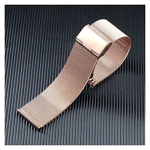Bracelet de montre maille 14mm acier rose anti-irritation EKSED